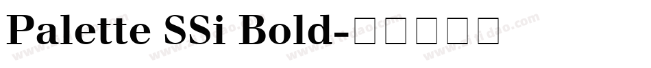 Palette SSi Bold字体转换